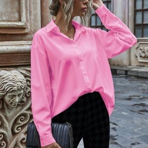 Pink button up shirt from SHEIN